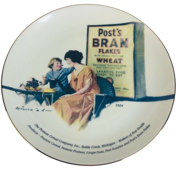 Post Cereal Bran Flakes Collector Plate 2004 2005 Kraft Food United Way VTG Rare - Picture 2 of 4